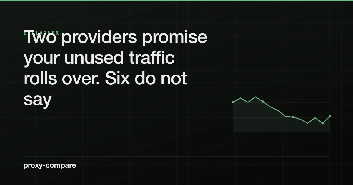 Two providers promise your unused traffic rolls over. Six do not say